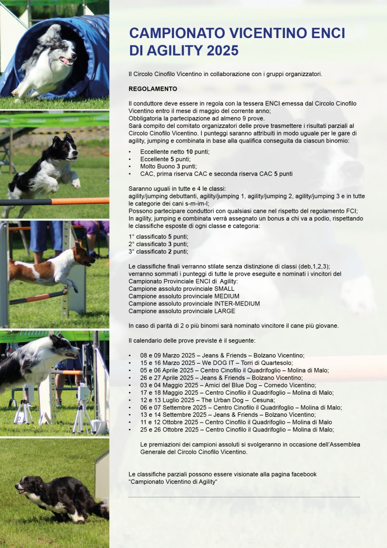 flyer campionato agility 2025